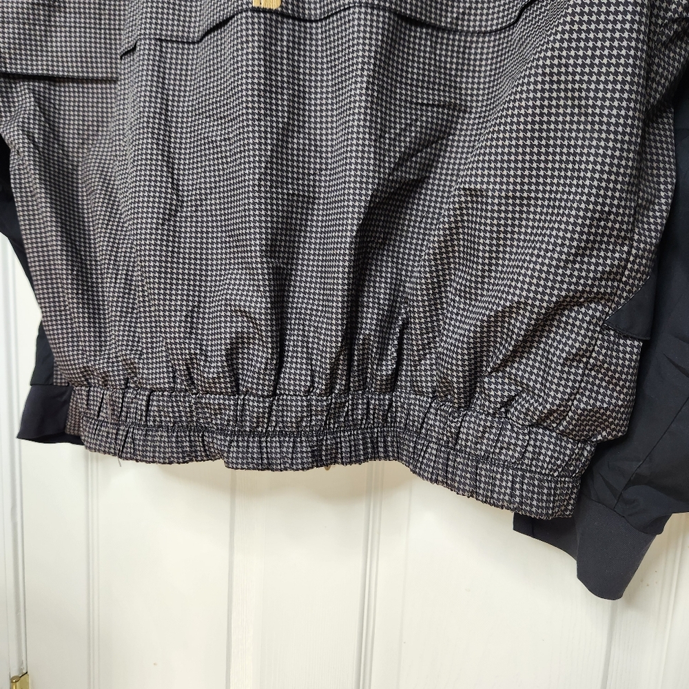 Men's DryJoys By FootJoy Houndstooth Black Beige Rain Golf Jacket Size Large - Picture 12 of 14